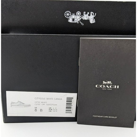 NWB Coach Women's Citysole Skate Canvas White Size 8B (MSRP $135) - Picture 11 of 11